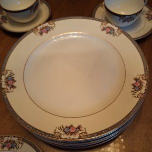 Vintage Noritake China GRASMERE Dinner & Butter Plates Cups & Saucers 19 Pcs.